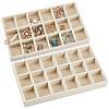 18 Grids Rectangle Wood Covered with Velvet Jewelry Trinket Display Trays AJEW-WH20054-062H-01-7