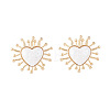 Zinc Alloy & Acrylic Pearl Stud Earrings WGAB762-06-1