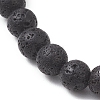 Natural Lava Rock Beads Stretch Bracelets BJEW-JB13252-01-4
