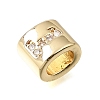 Brass Micro Pave Clear Cubic Zirconia Beads CU-CBAA19F-01G-B-3