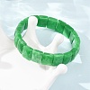Dyed Natural White Jade Beaded Stretch Bracelets for Unisex G-K303-02P-03-3