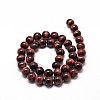 Natural Red Tiger Eye Round Bead Strands G-P072-52-4mm-2