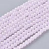 Electroplate Glass Beads Strands EGLA-A034-P1mm-B12-1