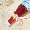 Brass Wax Seal Stamp with Wood Handle AJEW-WH0412-0297-5
