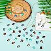 40Pcs 10 Colors Printed Alloy Pendants FIND-SZ0003-40-5