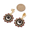 Natural Red Jasper & Black Onyx Boho Stud Earrings EJEW-MZ00281-02-3