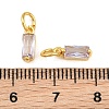 Brass Micro Pave Cubic Zirconia Charms ZIRC-F111-03G-13-3