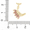 15Pcs Brass Micro Pave Cubic Zirconia Pendants KK-Z151-15G-02-4