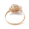 Shell Pearl Bead Finger Rings RJEW-JR00988-5