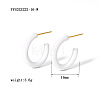 Simple and Elegant Stainless Steel C-shaped Stud Earrings KI0943-5-1