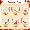 18Pcs 6 Style Rabbit Resin Display Decorations DJEW-CP0001-21-3