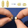10 Bags Brass Magnetic Clasps with Loops KK-FS0002-02P-2