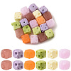 36Pcs 6 Colors Opaque & Transparent Resin Beads RESI-CJ0005-53-1