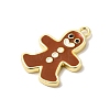 Christmas Brass Enamel Pendants KK-L258-05G-B01-2