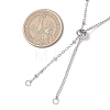 304 Stainless Steel Satellite Chain Curb Chain Slider Necklace Making AJEW-JB01530-2