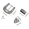 4 Sets Belt Alloy Buckle Sets FIND-CA0008-50B-2