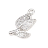 Valentine's Day Brass Micro Pave Clear Cubic Zirconia Pendants KK-D225-12P-2