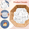 4 Sheets 11.6x8.2 Inch Stick and Stitch Embroidery Patterns DIY-WH0455-158-3