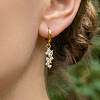 304 Stainless Steel & Clear Cubic Zirconia Hoop Earrings FS-WGFBAB4-01-4