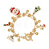 Christmas Alloy and Enamel Charm Bracelets FS-WG5D6F3-02-3