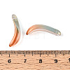 Transparent Glass Banana Pendants GLAA-T030-02A-3