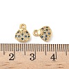 Brass Micro Pave Cubic Zirconia Charms X1-KK-C099-01H-G-3