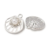 Alloy & ABS Imitation Pearl & Rhinestone Pendants FIND-K030-18D-P-2