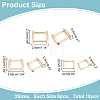 18Pcs 9 Style Zinc Alloy Rectangle Buckle Ring DIY-WR0002-59-2