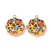 304 Stainless Steel Enamel Pendants SA-L002-13G-1