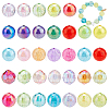   50Pcs 5 Style AB Color Plated Transparent Acrylic Beads OACR-PH0001-96-7