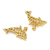 Brass Micro Pave Clear Cubic Zirconia Pendants KK-D221-19G-02-2