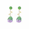 Bohemia Raffia & Alloy Stud Dangle Earrings WG3AA71-04-1
