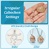 Brass Pendant Irregular Cabochon Settings KK-WH0079-104H-P-4