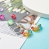 Flower Colorful Glass Beads Dangle Earrings for Girl Women X1-EJEW-TA00010-2