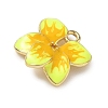 Brass Micro Pave Clear Cubic Zirconia Charms KK-CBA74BF-05G-01A-2