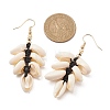 Natural Shell Beaded Dangle Earrings EJEW-JE05333-3
