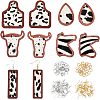 Olycraft DIY Cow Pattern Earring Making Kit DIY-OC0009-86-1