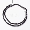 Natural Black Spinel Bead Strands G-P213-13-3mm-2