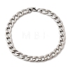201 Stainless Steel Curb Chain Bracelets for Men STAS-T077-22B-01P-4