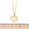 201 Stainless Steel Pendant Necklace for Women NJEW-F335-02G-02-3