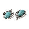 Synthetic Turquoise Pendants PALLOY-K001-043-3