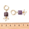 Gemstone Dangle Hoop Earrings EJEW-JE07248-5