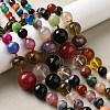 Natural Mixed Stone & Glass Round Beads Strands X-G-C188-01-1