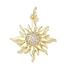 Brass with Rhinestone Pendants KK-CBAD872-01G-02-1