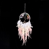 Iron Woven Web/Net with Feather Pendant Decorations LS-AJEW-B017-24-2