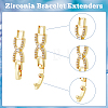 10Pcs 2 Colors Bowknot Rack Plating Brass Clear Cubic Zirconia Watch Band Clasps ZIRC-DC0001-09-4