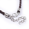 Trendy Braided Imitation Leather Necklace Making LS-X-NJEW-S105-002-4