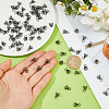 80Pcs Flower Rack Plating Brass Filigree Bead Cap Bails KK-FH0008-45B-3