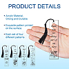 4 Sets Acrylic Bookmark Pendants for Teachers' Day DIY-GL0004-26B-4