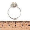 Brass Micro Pave Cubic Zirconia Finger Rings CU-CBA260E-10P-5